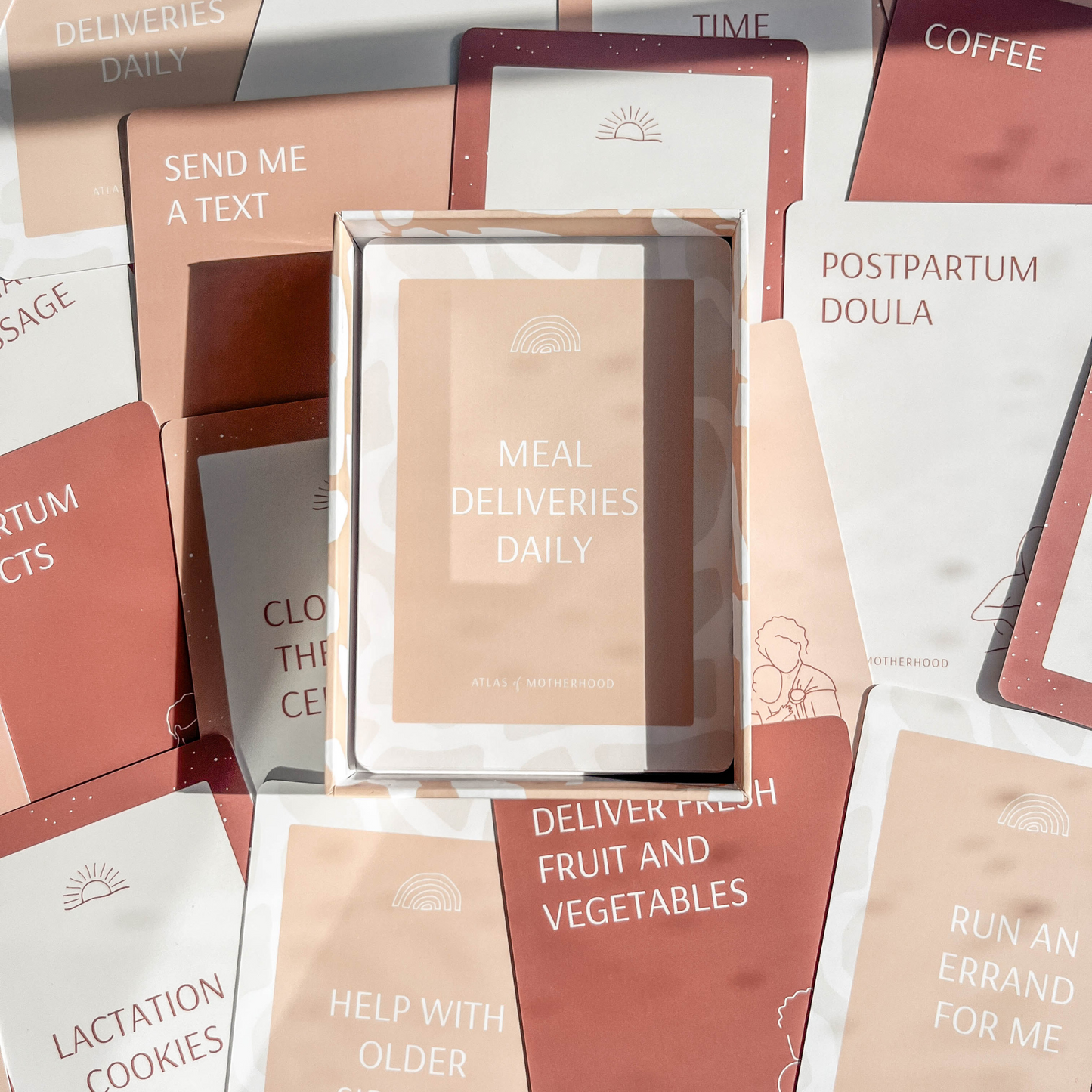 New Mom Postpartum Support Cards – 50-Card Deck for Practical Postpartum Support | Baby Shower and New Mom Gift
