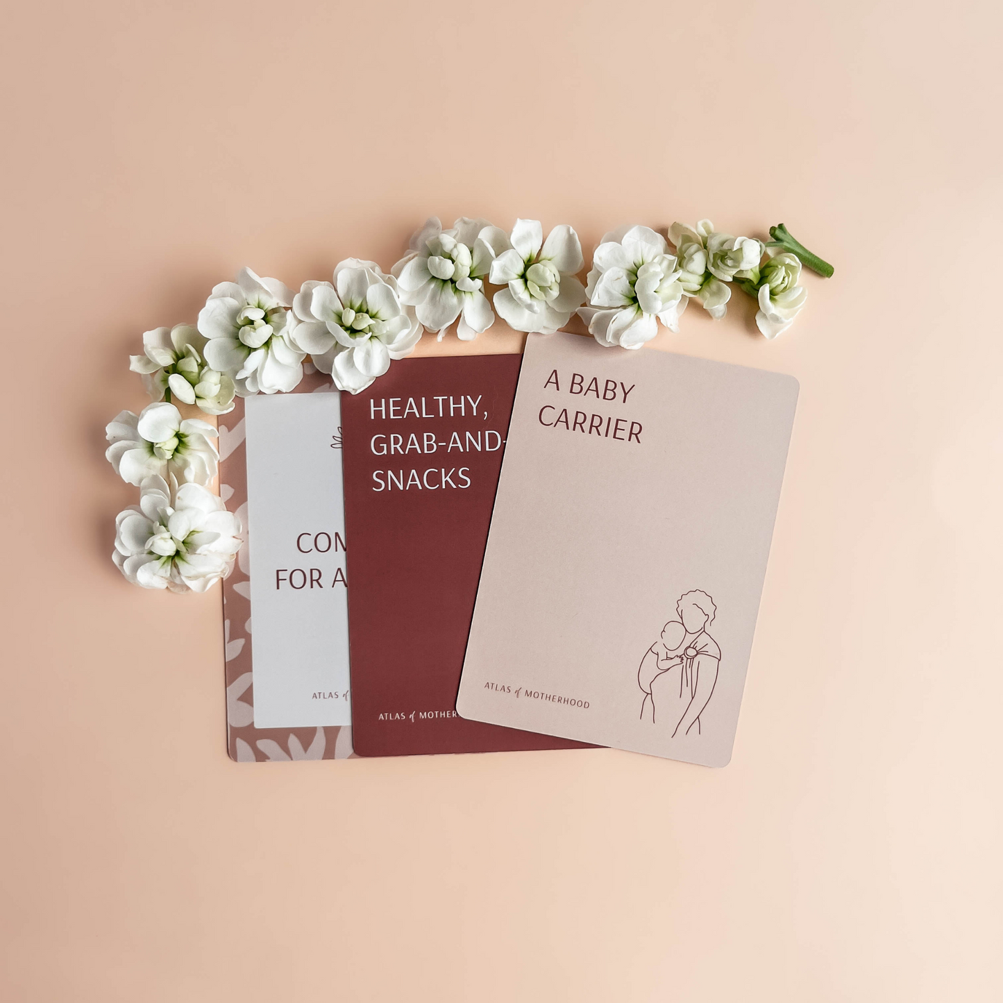 New Mom Postpartum Support Cards – 50-Card Deck for Practical Postpartum Support | Baby Shower and New Mom Gift