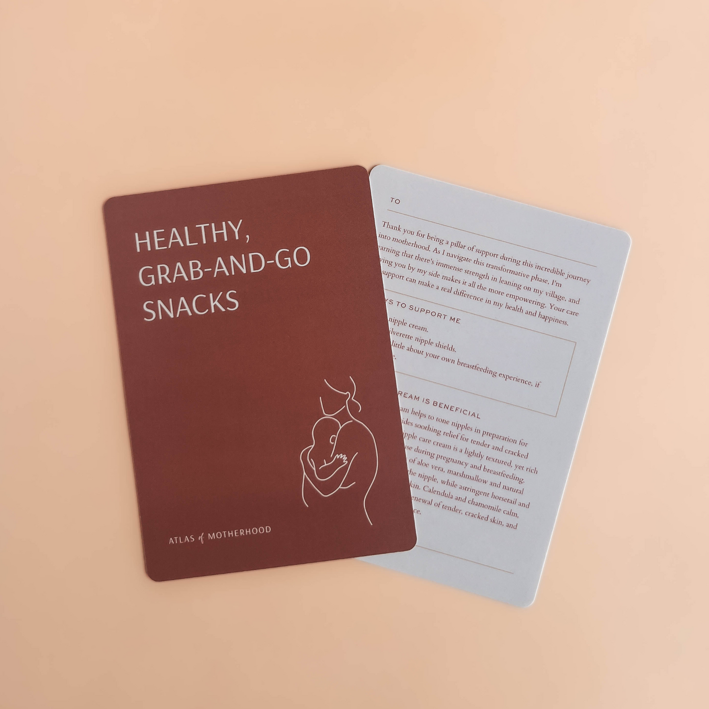 New Mom Postpartum Support Cards – 50-Card Deck for Practical Postpartum Support | Baby Shower and New Mom Gift