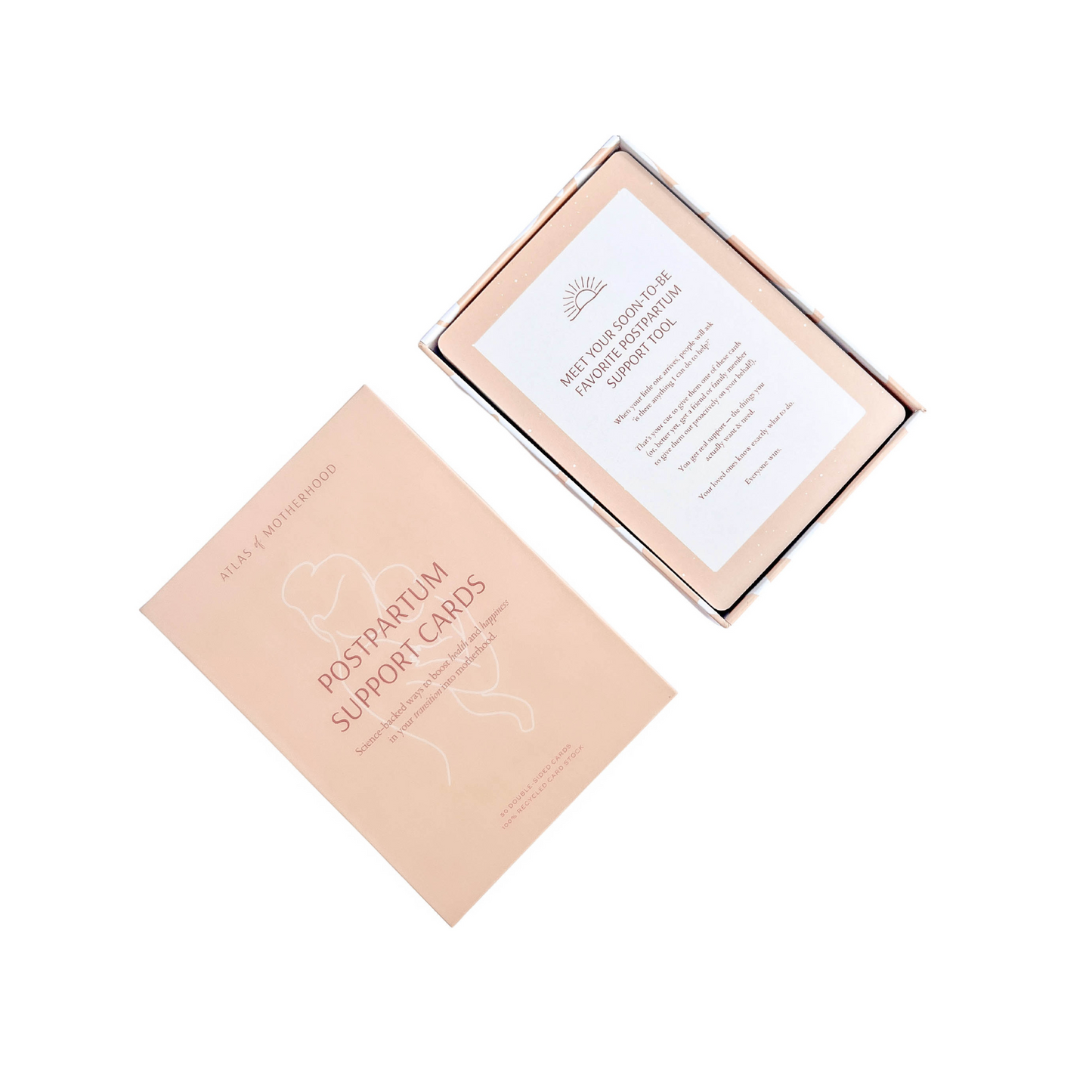 New Mom Postpartum Support Cards – 50-Card Deck for Practical Postpartum Support | Baby Shower and New Mom Gift