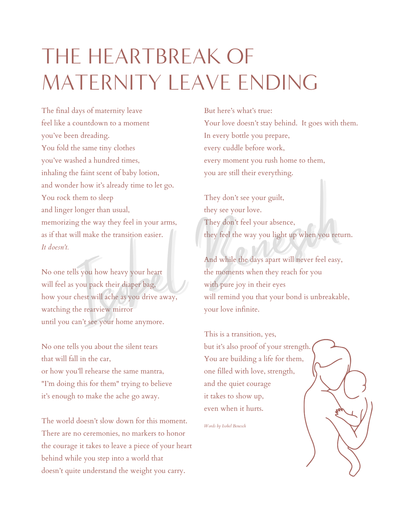 Postpartum SOS Pack: Returning to Work after Baby