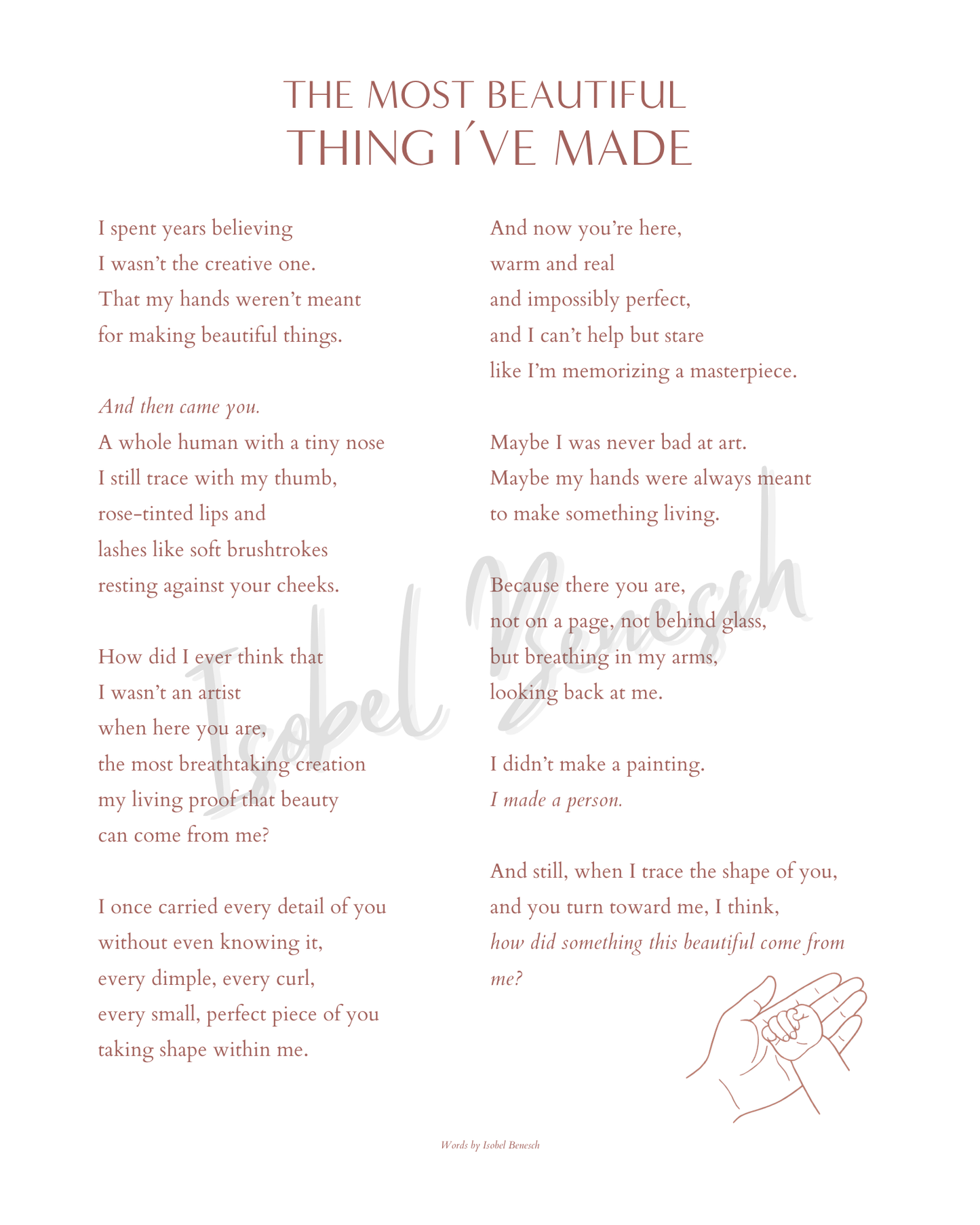 The Most Beautiful Thing I've Made_8x10 Art Print_Digital Download