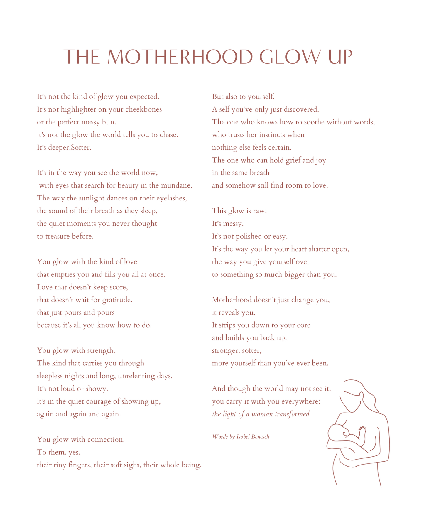 "I Love You More Than" 8x10 Printable Poem – A Timeless Expression of a Mother’s Love