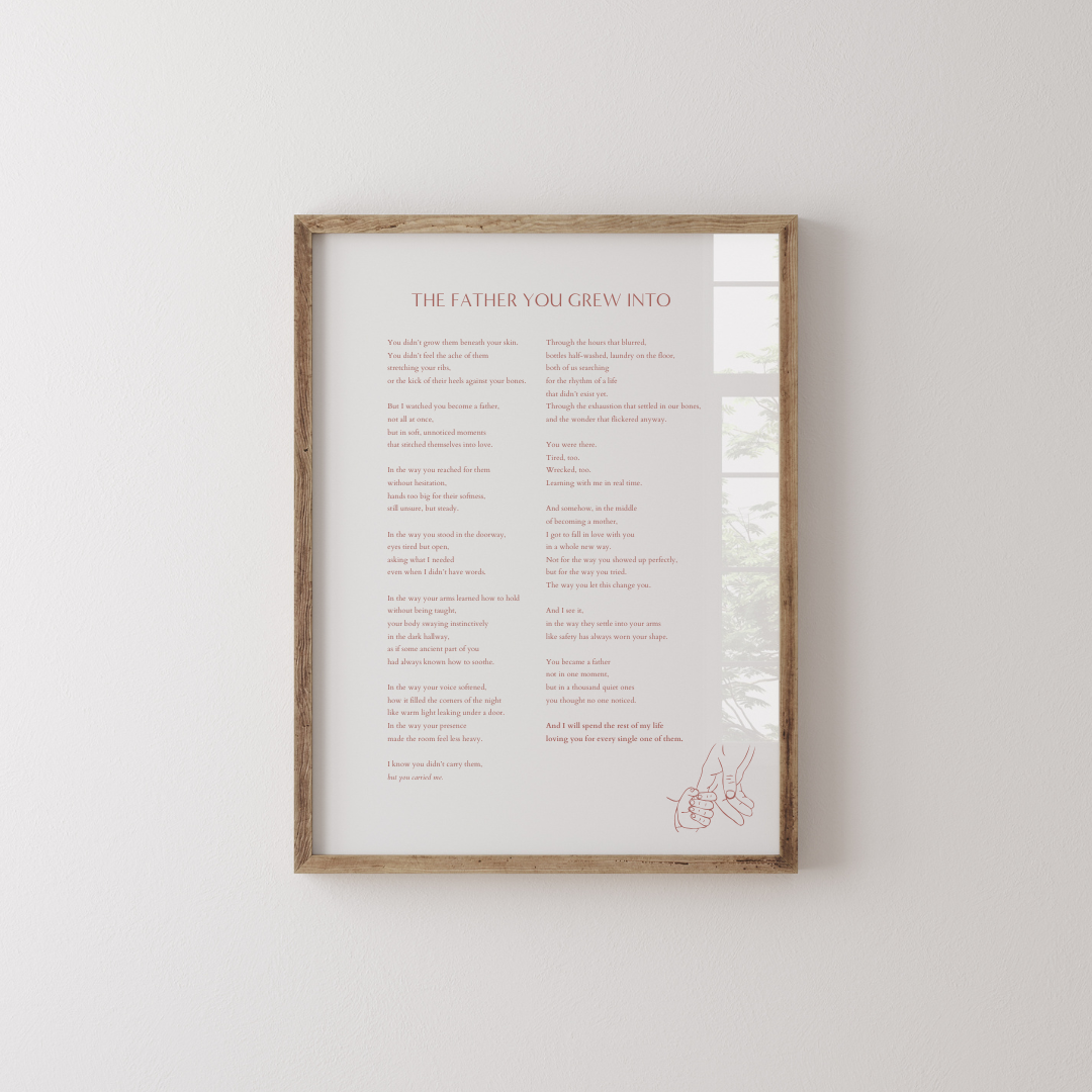 The Father You Grew Into - 8x10 Digital Download Printable Poem