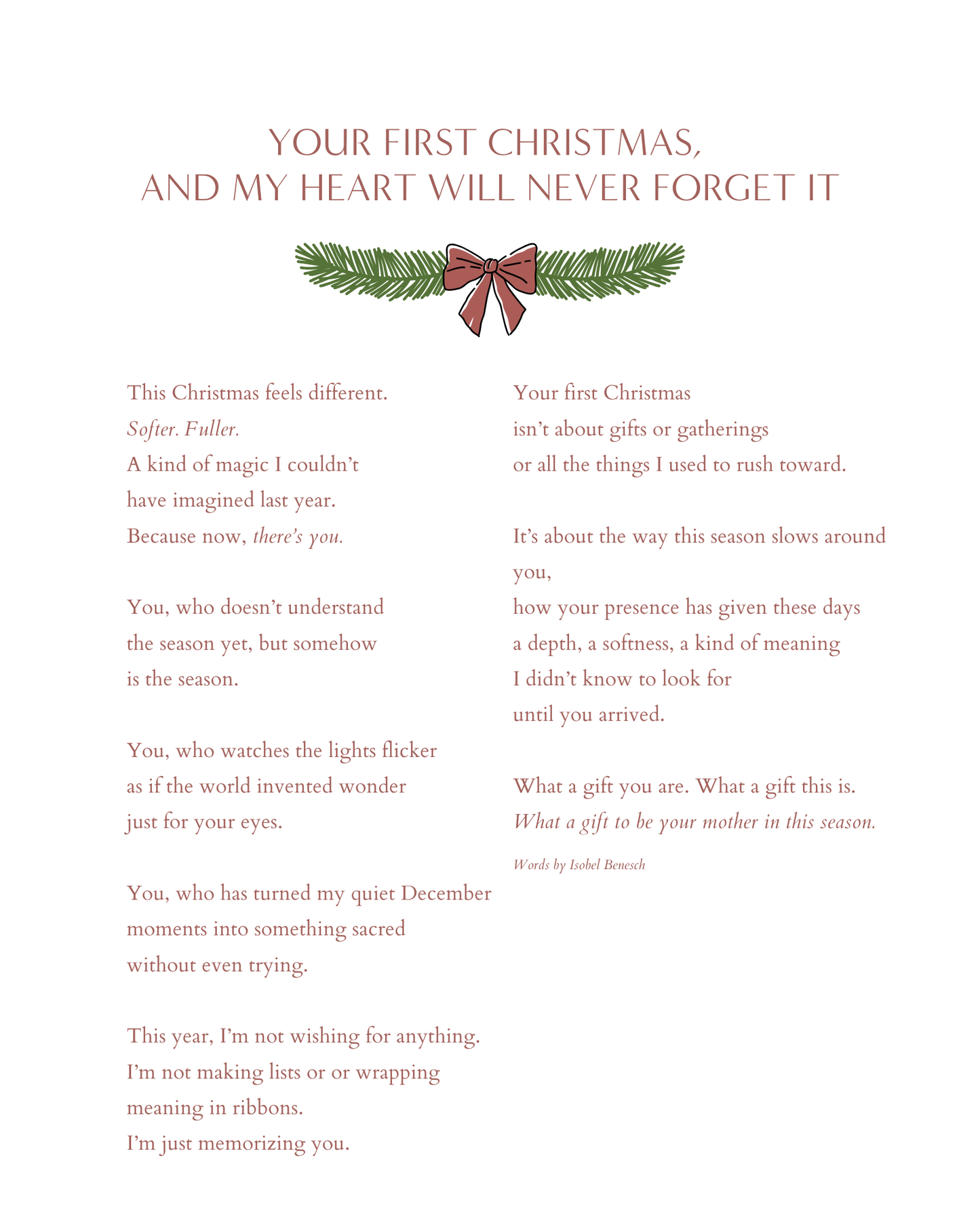 Your First Christmas_8x10 Art Print_Digital Download