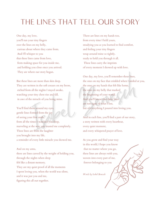 The Lines That Tell Our Story Printable Poem