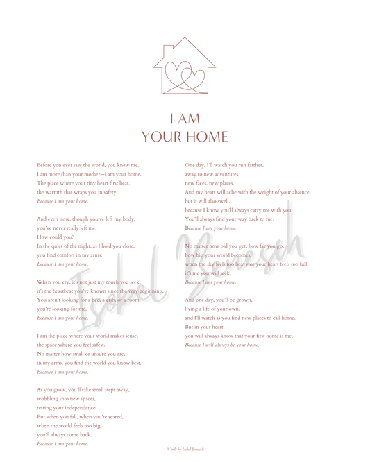 I am Your Home - A Printable Poem for New Mothers