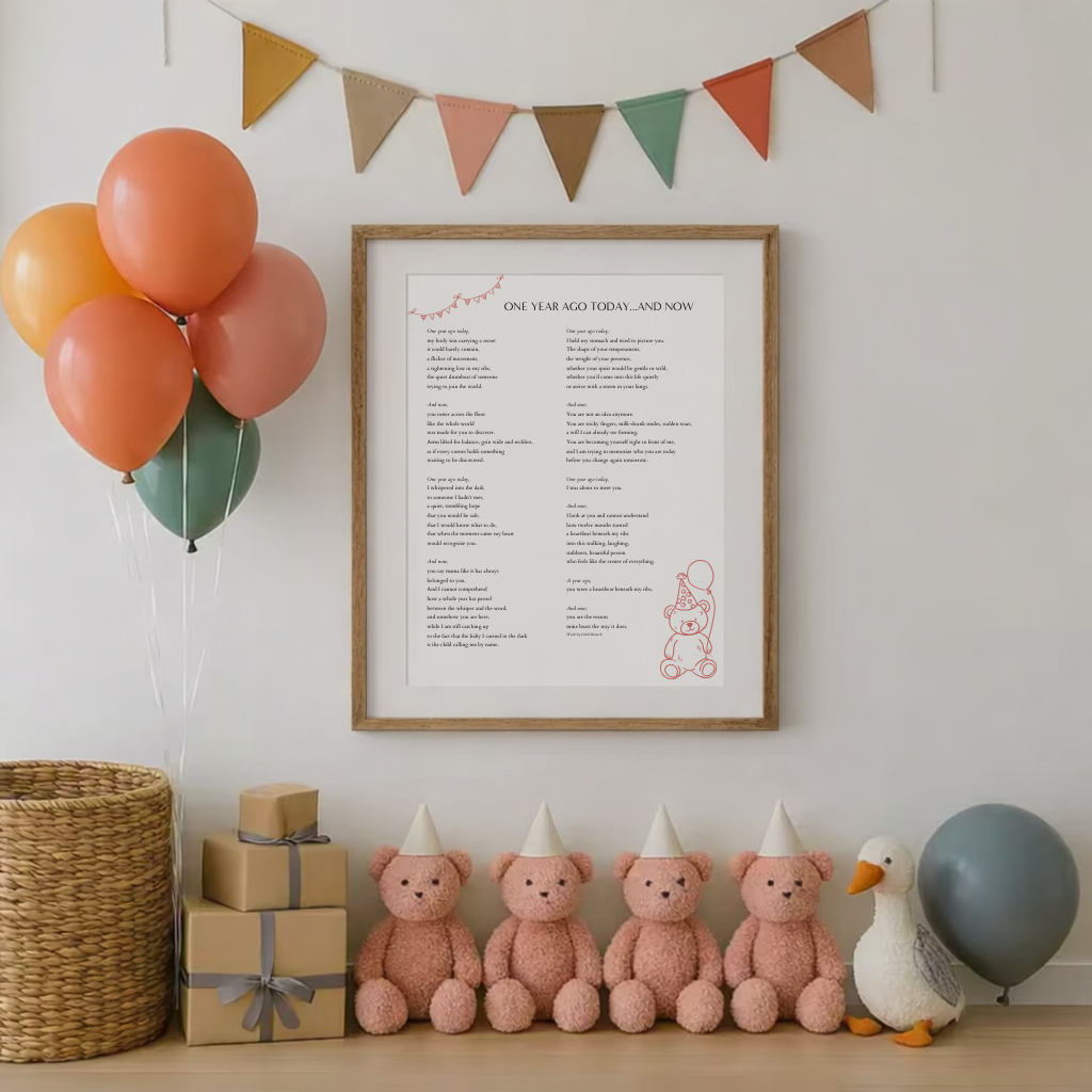 One Year Ago, And Now - A Motherhood Print
