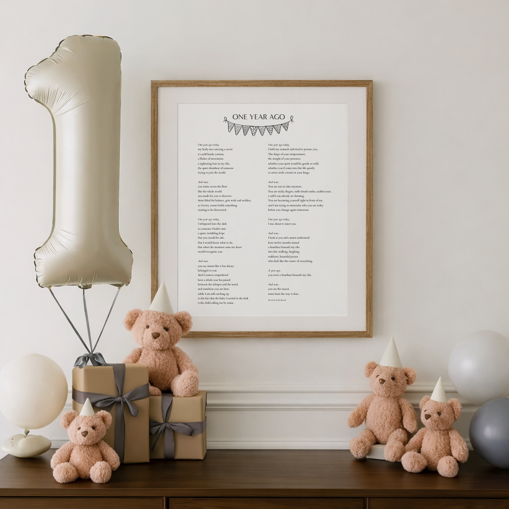 One Year Ago, And Now - A Motherhood Print