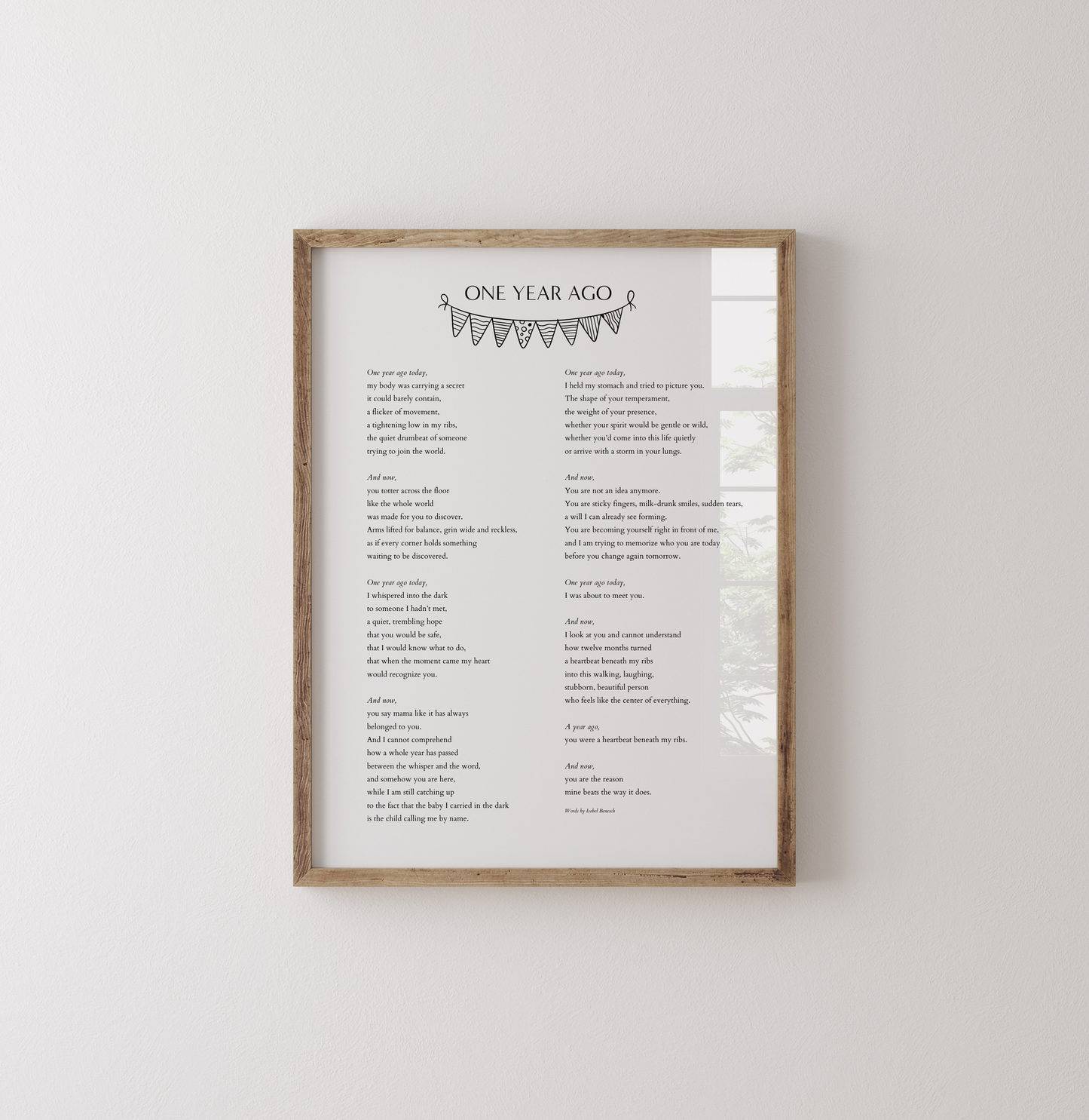One Year Ago, And Now - A Motherhood Print