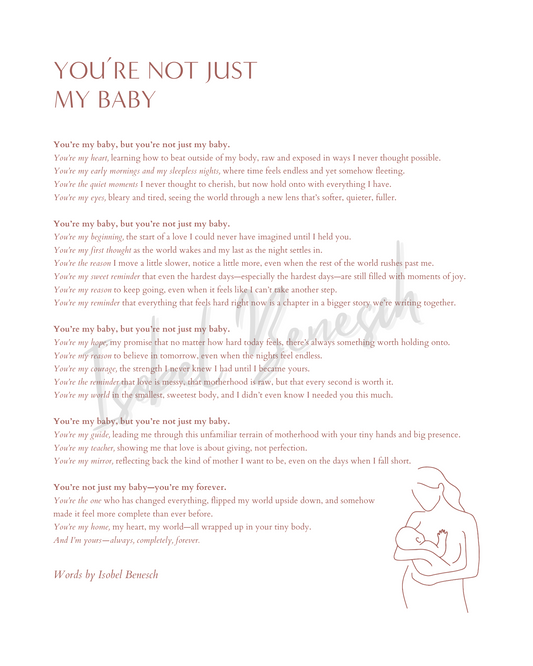 You're Not Just My Baby Printable Poem