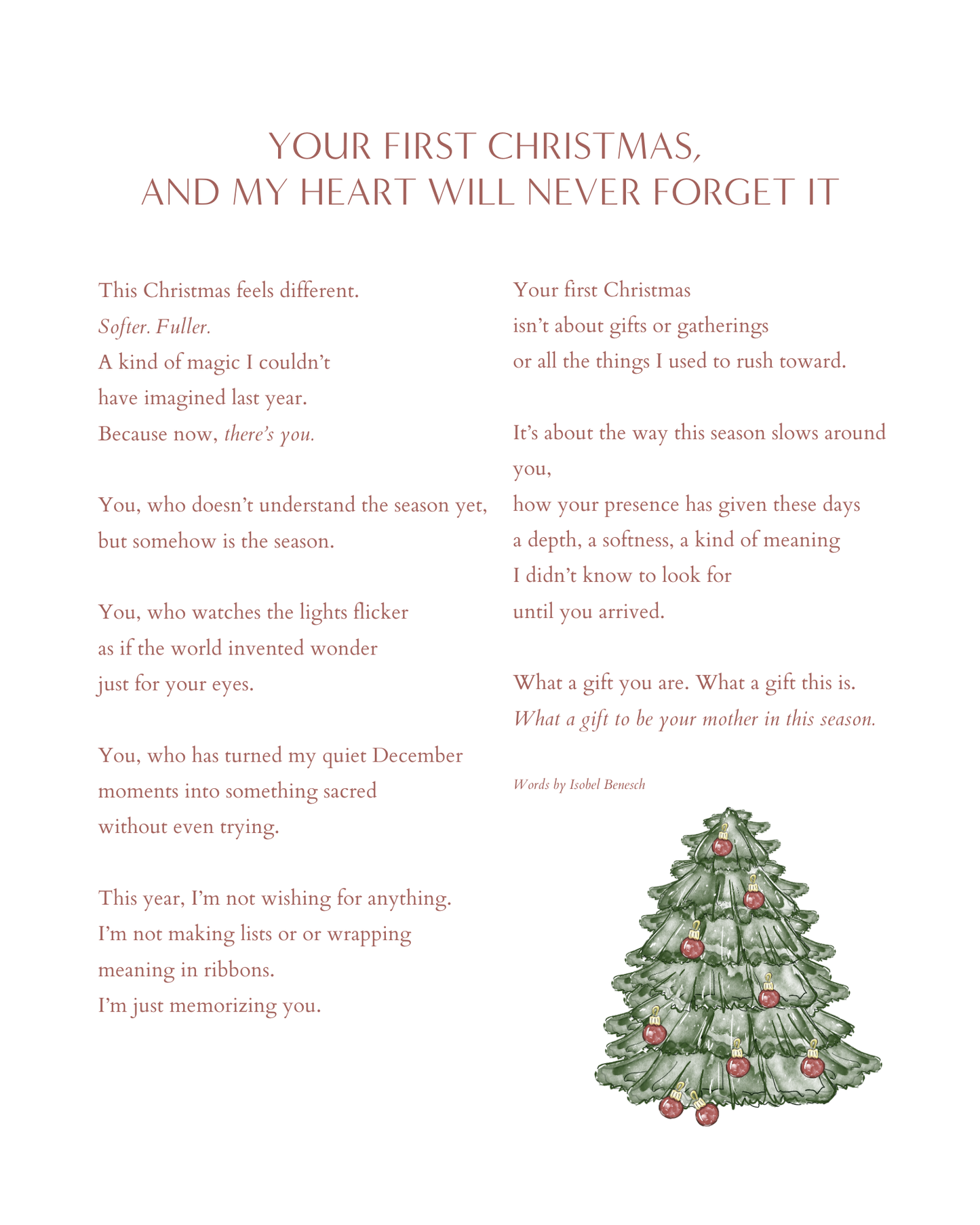 Your First Christmas_8x10 Art Print_Digital Download